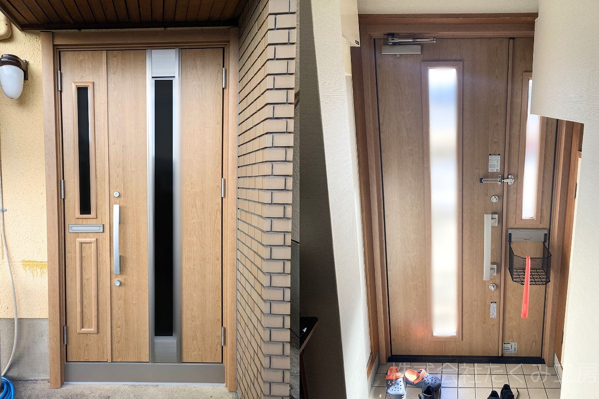 玄関ドア交換フォーム　施工後（大阪府大阪市）｜摂津市 株式会社たくみ工房