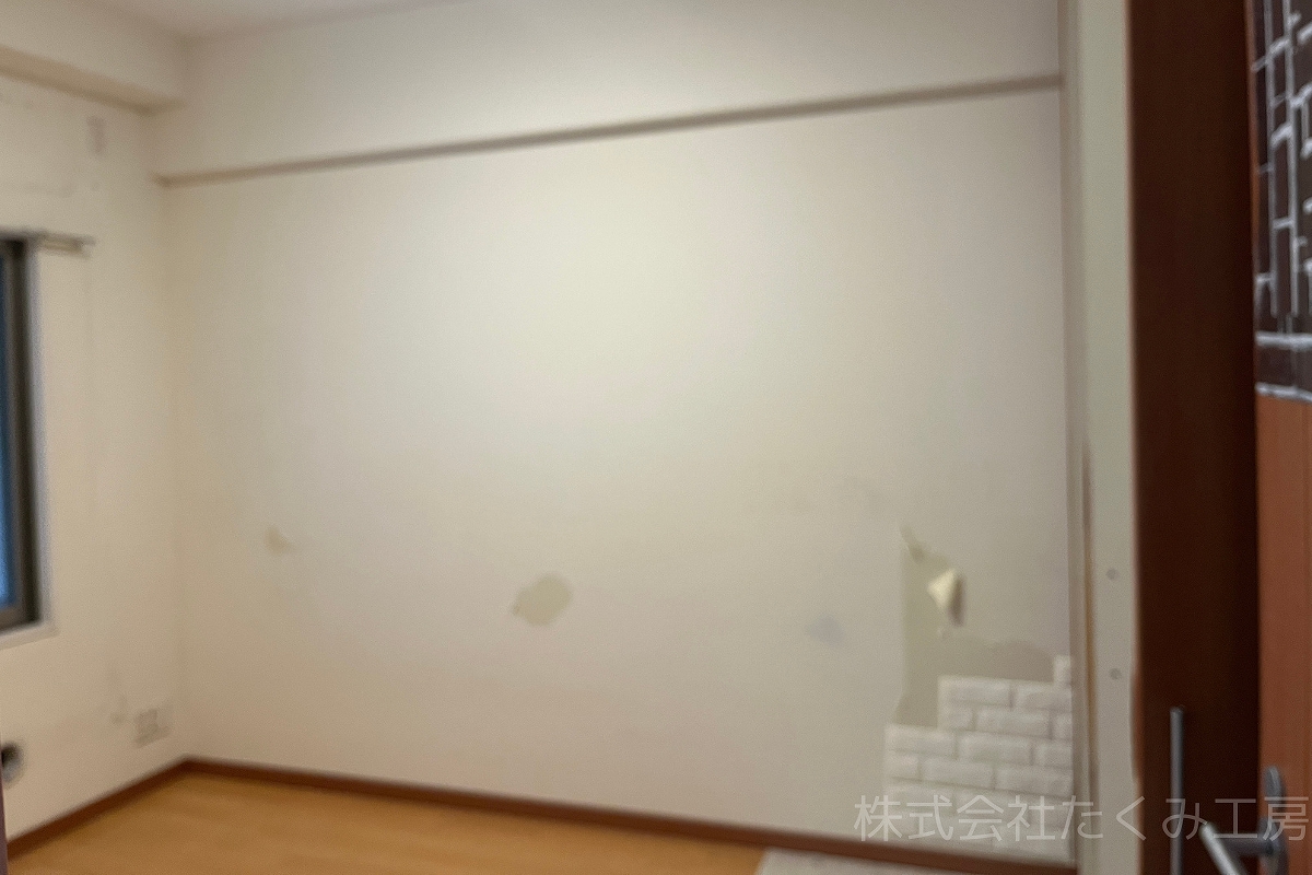 アクセントクロス施工 施工前(大阪府大阪市)|摂津市 株式会社たくみ工房