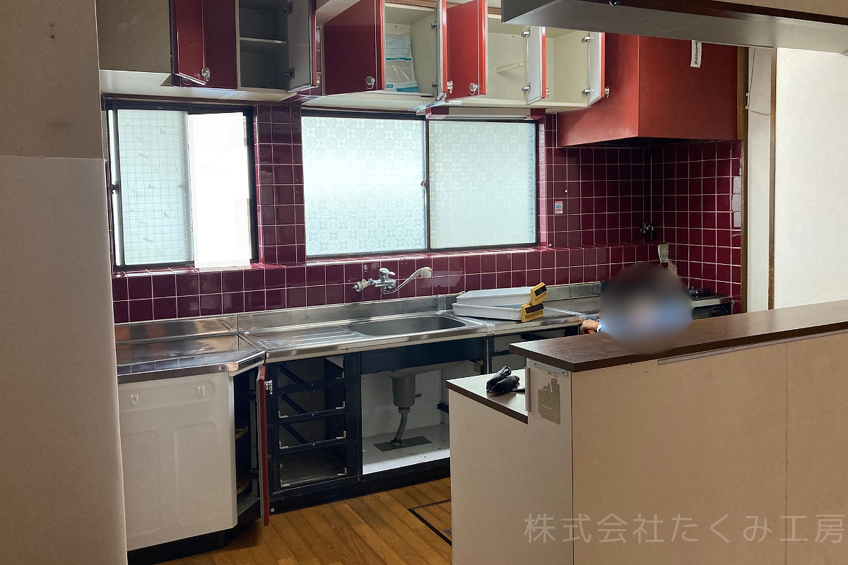 キッチンリフォーム 施工前(大阪府枚方市)|摂津市 株式会社たくみ工房