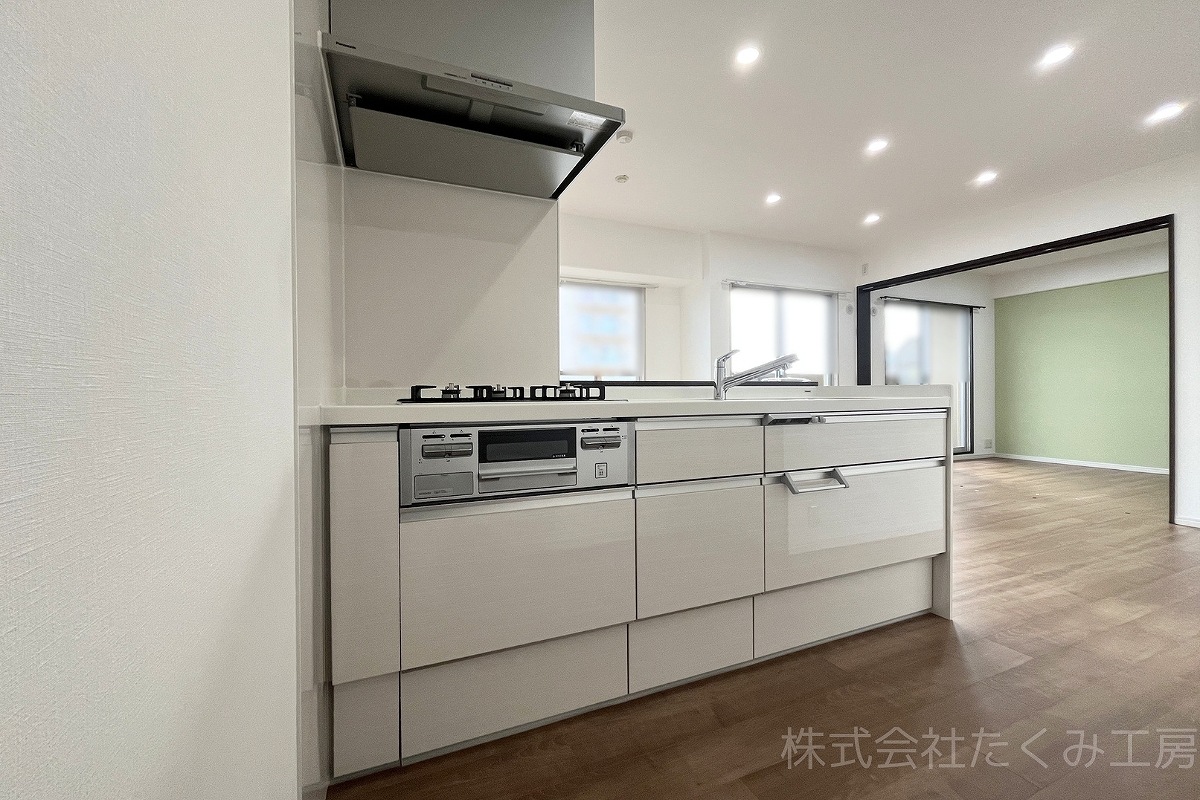 システムキッチンリフォーム　施工後（京都府京都市）｜摂津市 株式会社たくみ工房