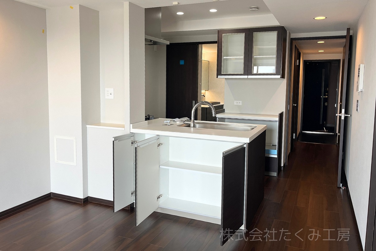 システムキッチンリフォーム　施工後（大阪府大阪市）｜摂津市 株式会社たくみ工房