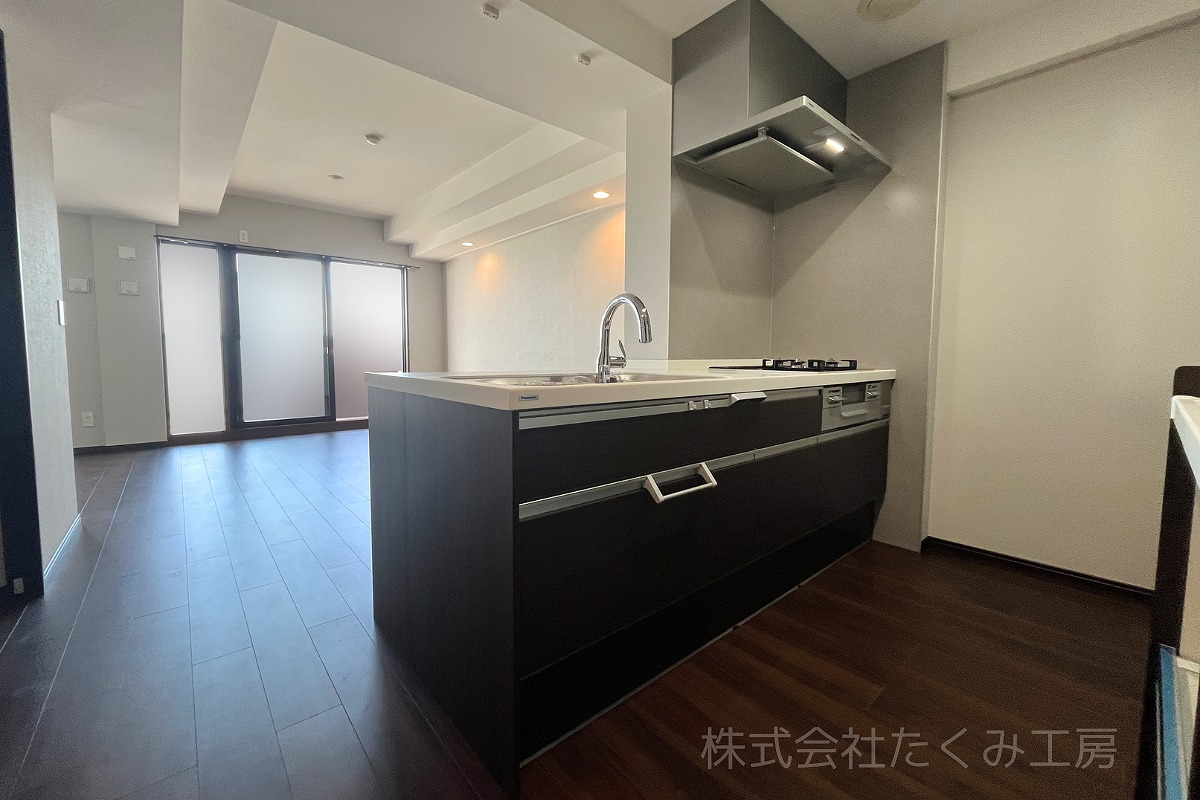 システムキッチンリフォーム　施工後（大阪府大阪市）｜摂津市 株式会社たくみ工房
