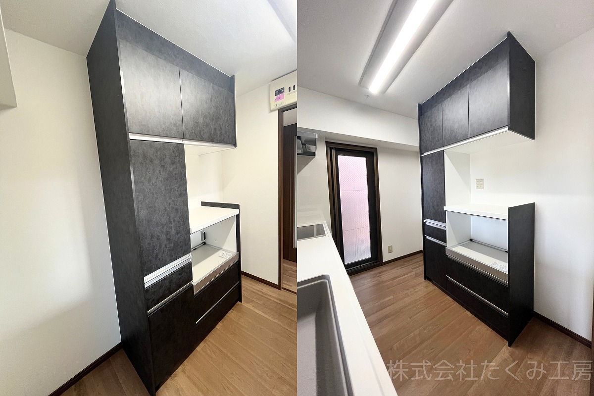カップボード設置工事 施工後(京都府京田辺市)|摂津市 株式会社たくみ工房