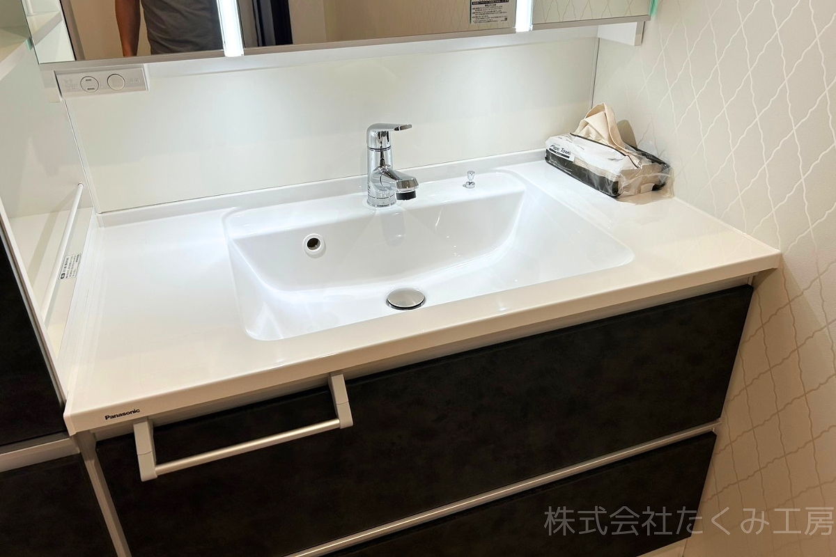 洗面化粧台リフォーム　施工後（兵庫県芦屋市）｜摂津市 株式会社たくみ工房