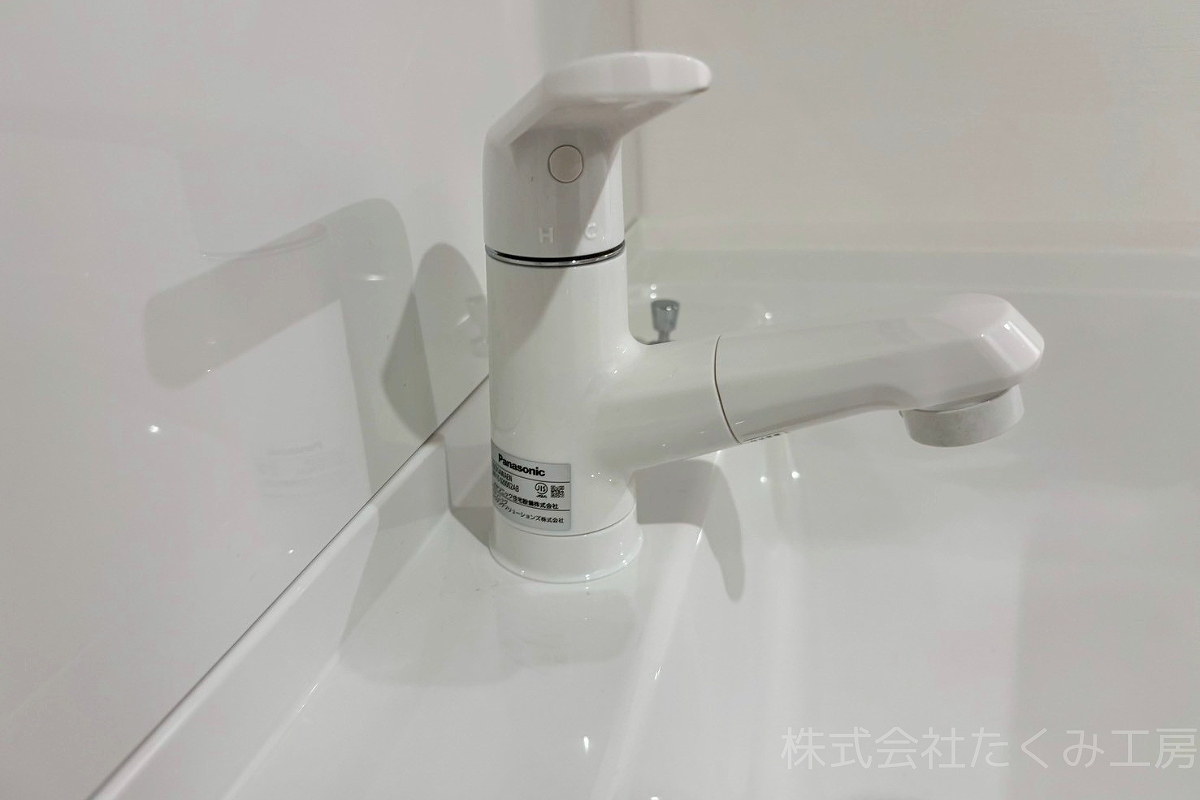 洗面化粧台リフォーム 施工後(京都府京都市)|摂津市 株式会社たくみ工房
