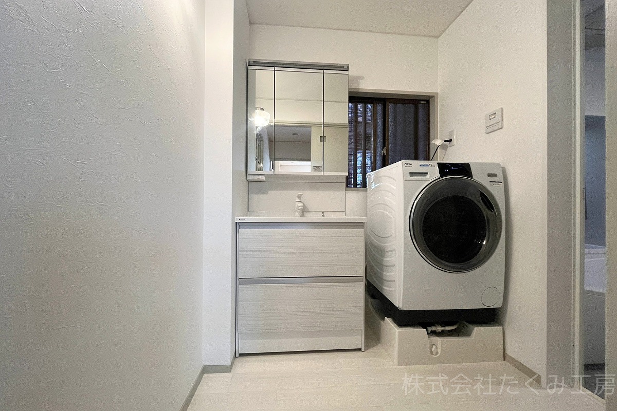 洗面室リフォーム　施工後（大阪府枚方市）｜摂津市 株式会社たくみ工房