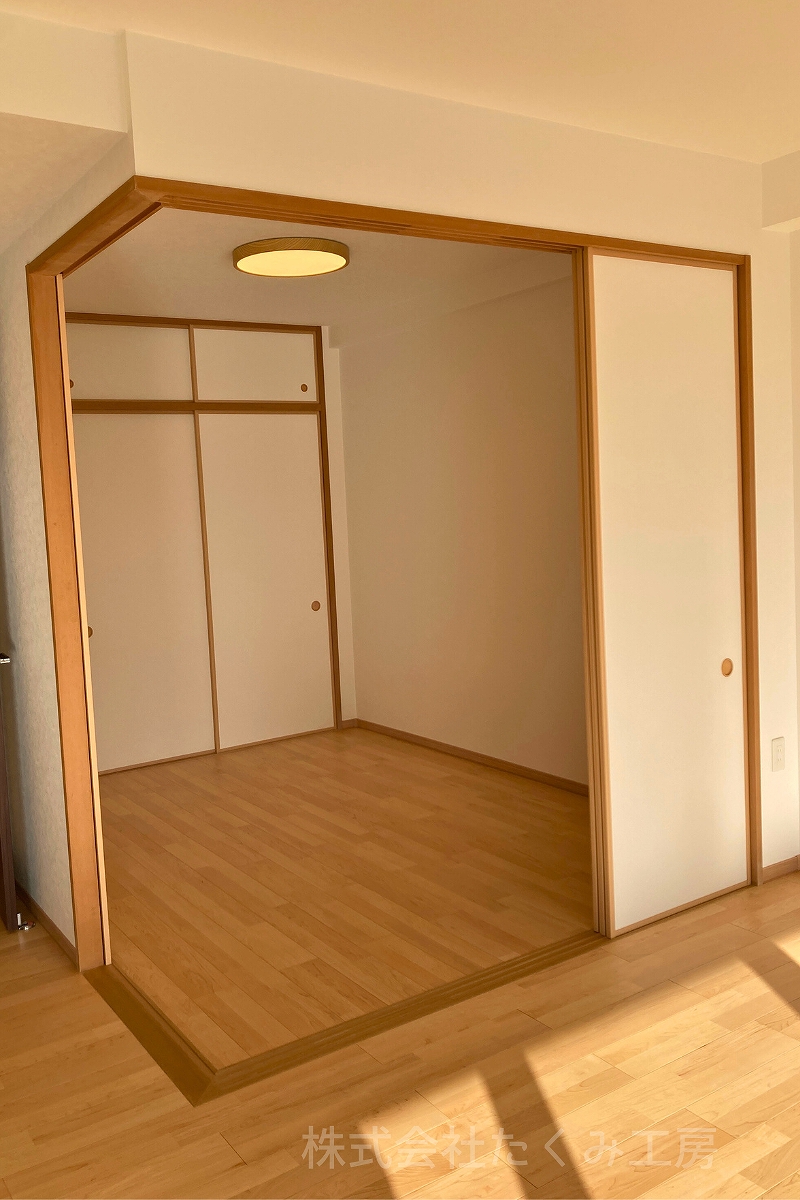 和室床改装工事遮音フローリング 施工後(大阪府高槻市)|摂津市 株式会社たくみ工房