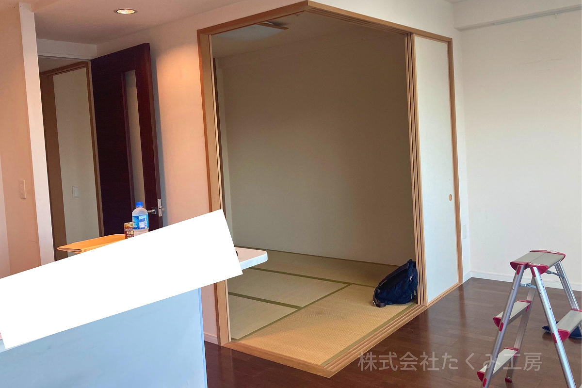 和室床改装工事遮音フローリング 施工前(大阪府高槻市)|摂津市 株式会社たくみ工房