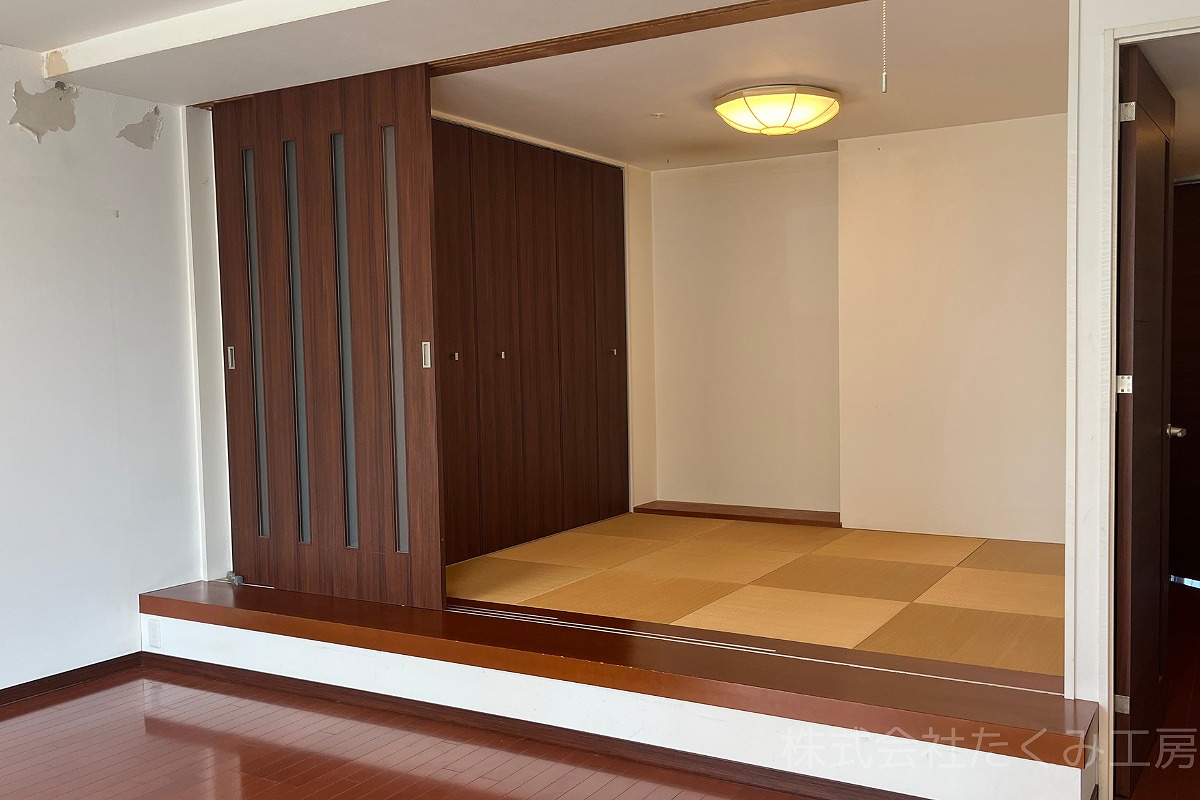 和室改修工事 和室リフォーム 施工前(京都府京田辺市)|摂津市 株式会社たくみ工房